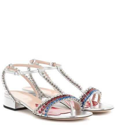 Crystal embellished sandals