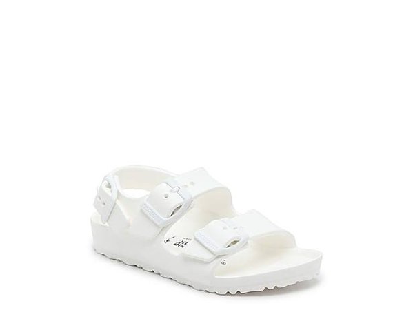 chunky flat sandals white
