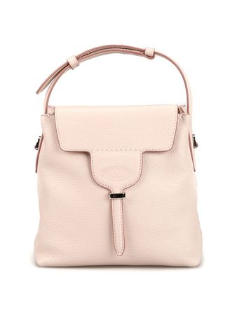 Tod's Light Pink Hammered Leather Bucket Bag