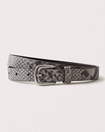 Women's Snakeskin Leather Belt | Women's New Arrivals | Abercrombie.com