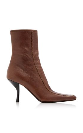 Romy Leather Ankle Boots By The Row | Moda Operandi