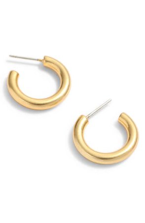 Madewell Chunky Small Hoop Earrings | Nordstrom