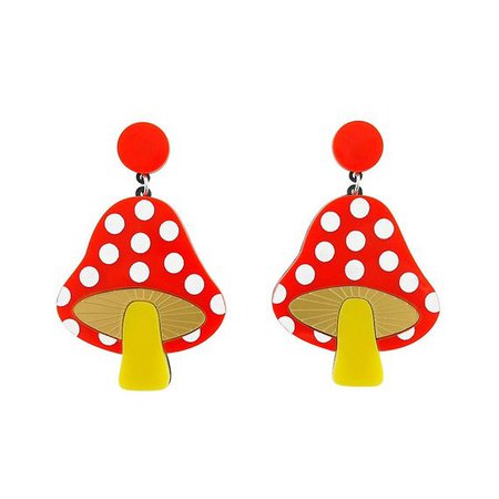 Magic Mushroom Statement Earrings Laser Cut Acrylic | Etsy