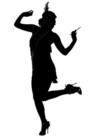 1920s Flapper Roaring Twenties Silhouette Dance - Silhouette png download - 1426*2037 - Free Transparent png Download. - Clip Art Library