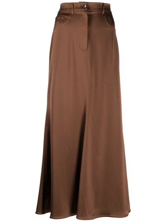 Shop brown Nanushka Magnolia high-waist skirt with Express Delivery - Farfetch