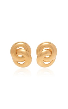 Twin Brass Earrings Balenciaga