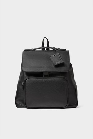 BLACK LEATHER BACKPACK-Daily Casual-SHOP BY COLLECTION-MAN | ZARA Canada