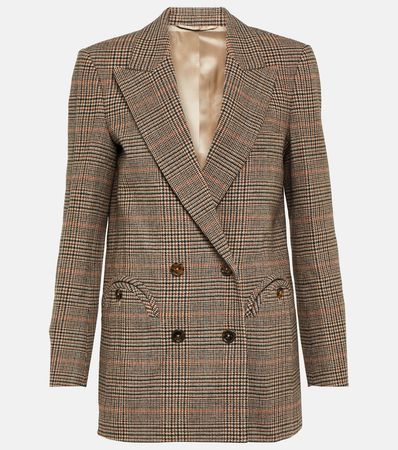 Checked Double Breasted Blazer in Brown - Blaze Milano | Mytheresa