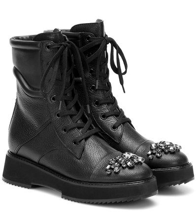 Hadley Flat Leather Ankle Boots - Jimmy Choo | Mytheresa