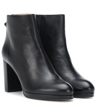 Martine leather ankle boots