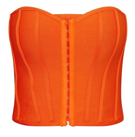 orange bustier corset