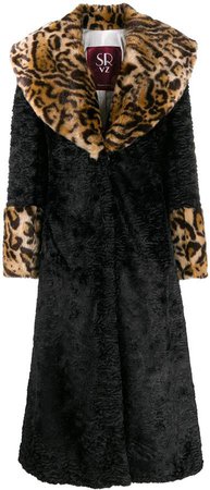Srvz Club Leopard Faux-Fur Coat