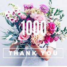 thanks to reaching 1000 followers - Google Search