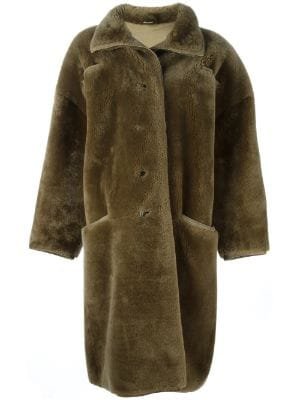 Versace oversized faux fur coat