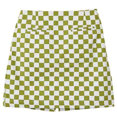 Kokomo Skirt - Check - Olive Green - Holiday The Label