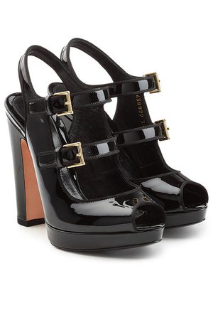 Alexander McQueen - Patent Leather Platform Sandals - Sale!