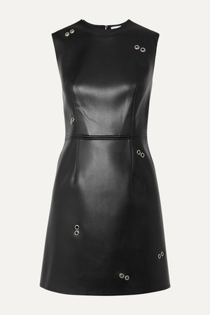 BURBERRY Embellished faux leather mini dress