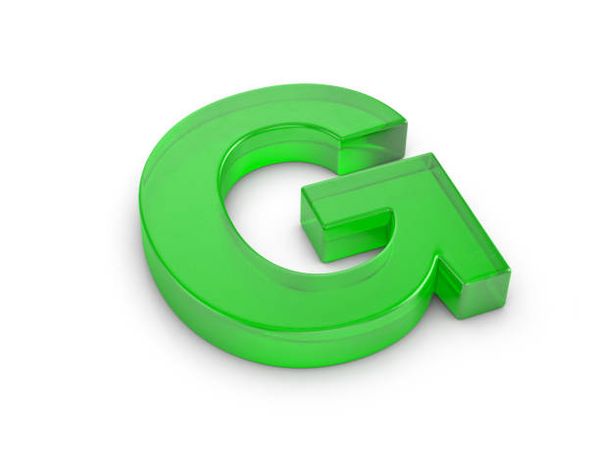 Glass Letter G green 3d