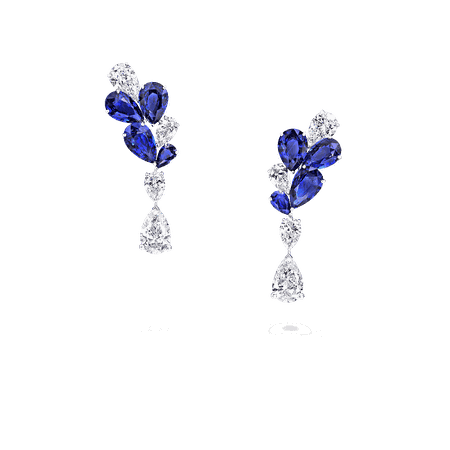 Sapphire and Diamond Earrings, Sapphires 27.45 cts | Graff