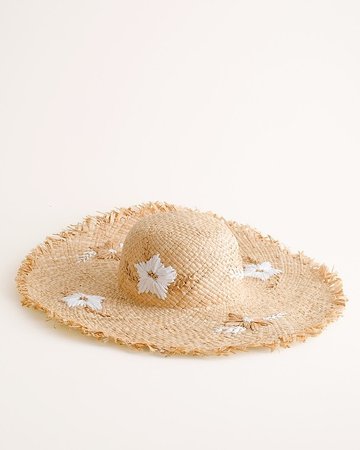 Patterned Straw Hat - Chico's