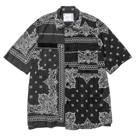 Bandana Print Shirt Black – HAVEN