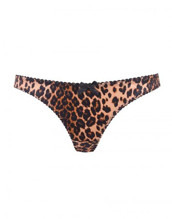 Bessie Brown Leopard Print Thong | By Agent Provocateur