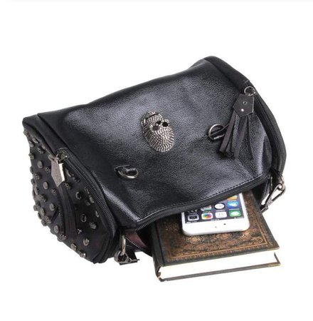 *clipped by @luci-her* Sinister Graves Skull Bag - Gothic Babe Co