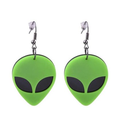 Alien Head Earrings