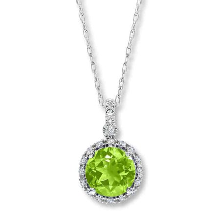 Peridot Diamond Necklace