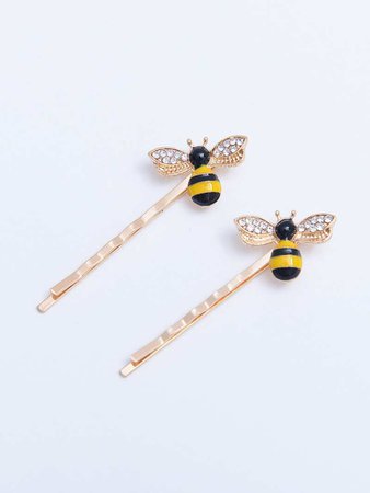 Bee Decorated Hair Clip 2pcs