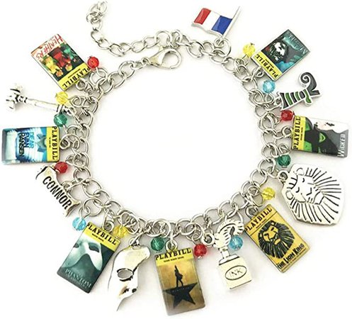 Athena Brand Broadway Musicals Charm Bracelet Quality Cosplay Jewelry Broadway Musical Series with Gift Box: Amazon.co.uk: Clothing