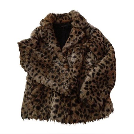 *clipped by @luci-her* Cheetah Print Fur Coat