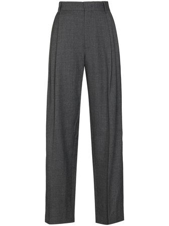 We11done Pleated Wool Trousers - Farfetch
