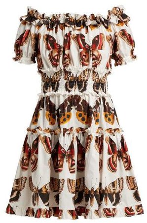 butterfly print dress dolce and gabbana