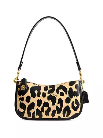 Shop COACH Swinger 20 Leopard Leather Bag | Saks Fifth Avenue