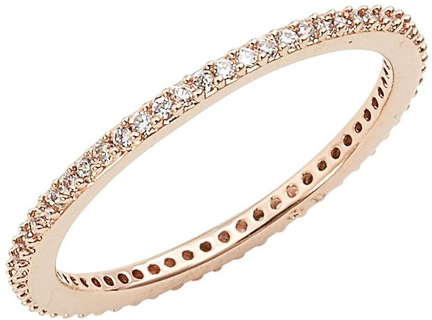 Skinny Cubic Zirconia Pave Band Ring
