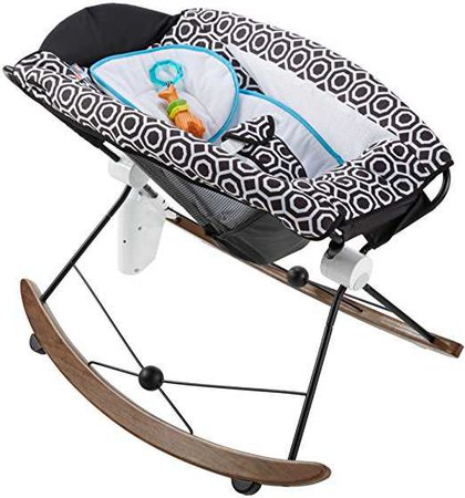 Amazon.com : Fisher-Price Deluxe Rock 'n Play Sleeper by Jonathan Adler, Black/White : Baby