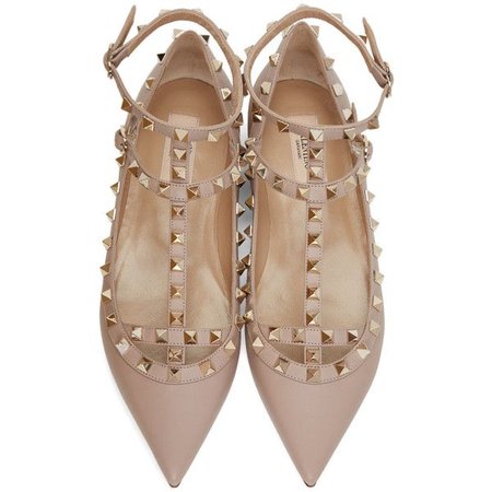Red Valentino Nude Studded Flats
