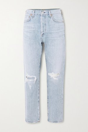 Citizens of Humanity | Liya distressed high-rise straight-leg jeans | NET-A-PORTER.COM