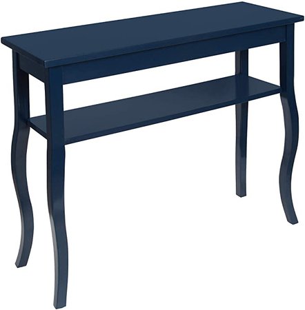 Amazon.com: Kate and Laurel Lillian Wood Console Table with Curved Legs and Shelf, 36 x 12 Navy Blue : Home & Kitchen
