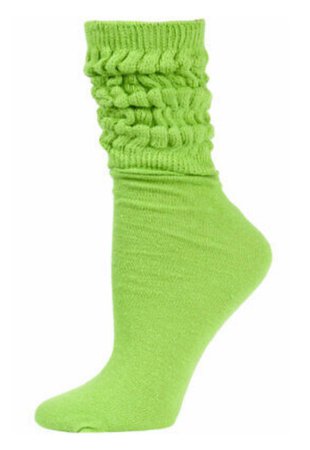 Millennium Women's Slouch Socks - 1 Pair - Lime Green
