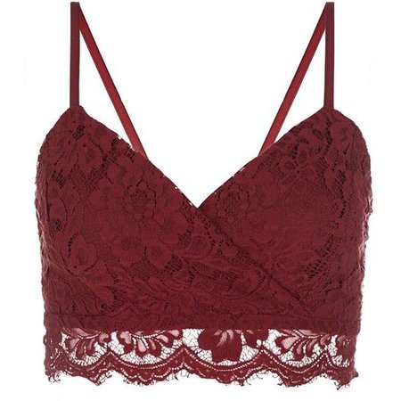 bralette red lace crop top - Google Search