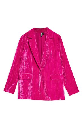 Topshop Crinkle Velvet Jacket | Nordstrom