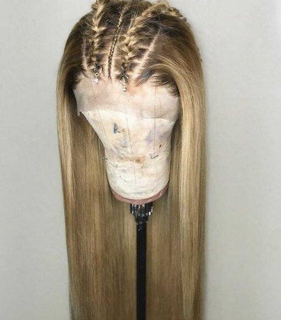 light brown straight lace wig