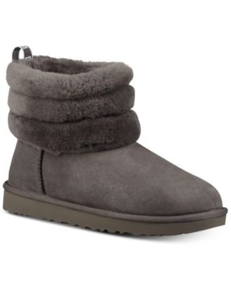 UGG® Mommy & Me Fluff Mini Quilted Boots & Reviews - Boots - Shoes - Macy's grey