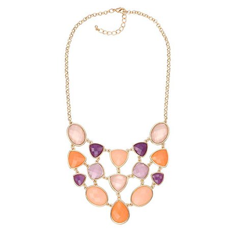 Amazon.com: FAMARINE Colorful Bubble Bib Statment Acrylic Collar Necklace, Orange: Clothing