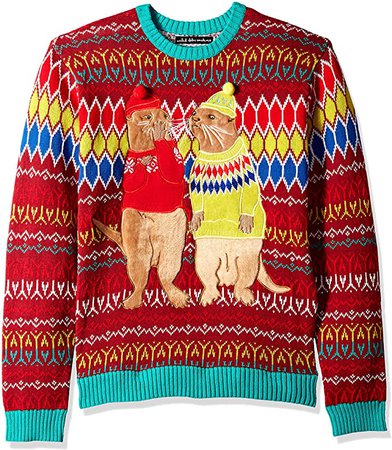 Blizzard Bay Men's Ugly Christmas Sweater Sea Creatures at Amazon Men’s Clothing store