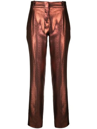 Victoria Beckham metallic tailored trousers