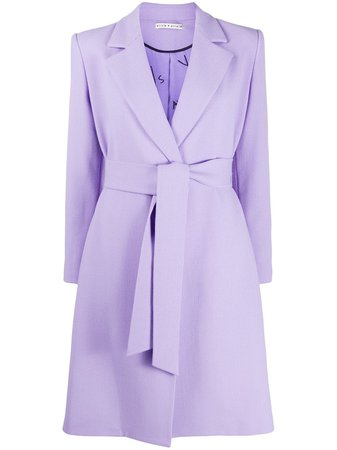 Shop purple Alice+Olivia Irwin tie-waist tailored trench with Express Delivery - Farfetch