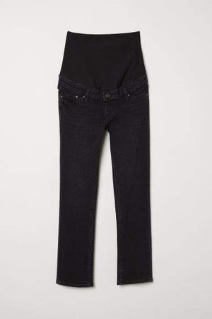 MAMA Slim Ankle Jeans - Black